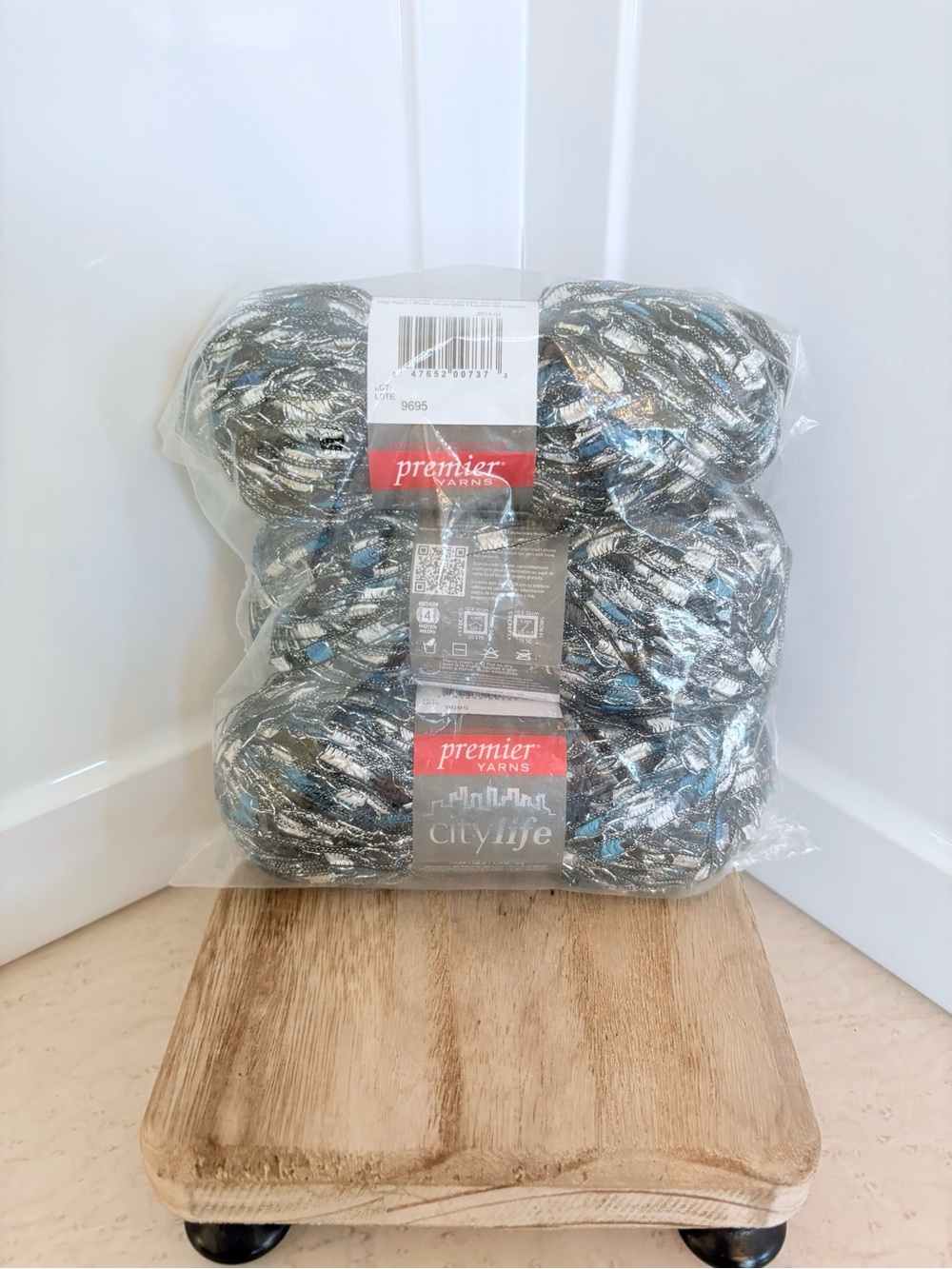 Premier Metallic Gray & Blue Multi Holiday Yarn Bundle